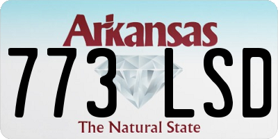 AR license plate 773LSD