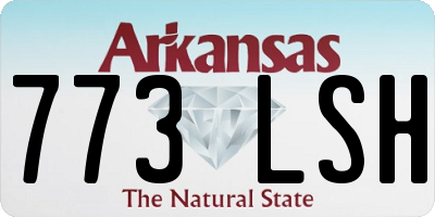 AR license plate 773LSH
