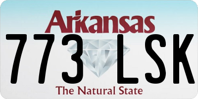 AR license plate 773LSK