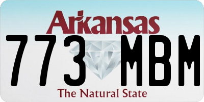 AR license plate 773MBM