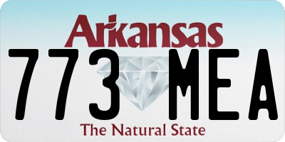AR license plate 773MEA