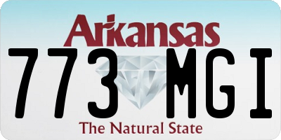 AR license plate 773MGI