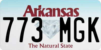 AR license plate 773MGK