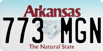 AR license plate 773MGN