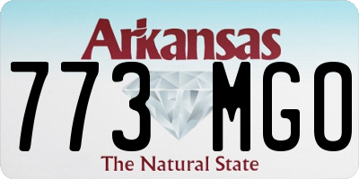 AR license plate 773MGO