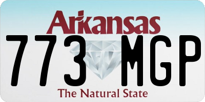 AR license plate 773MGP