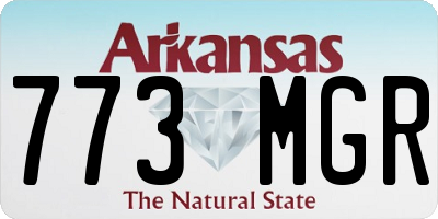 AR license plate 773MGR