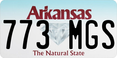 AR license plate 773MGS