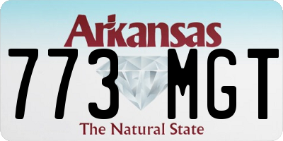 AR license plate 773MGT