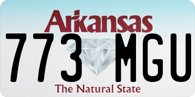 AR license plate 773MGU