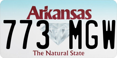 AR license plate 773MGW