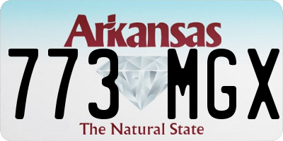 AR license plate 773MGX