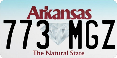 AR license plate 773MGZ