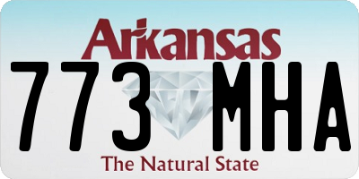 AR license plate 773MHA