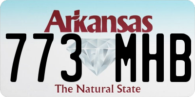 AR license plate 773MHB