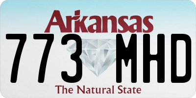 AR license plate 773MHD