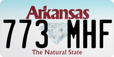 AR license plate 773MHF