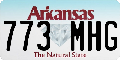 AR license plate 773MHG
