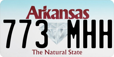 AR license plate 773MHH