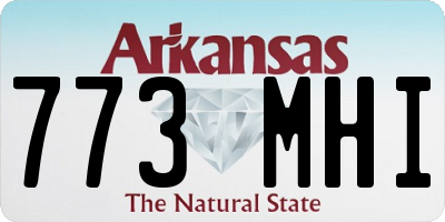 AR license plate 773MHI