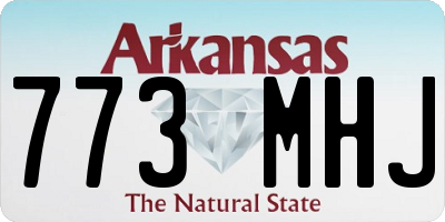 AR license plate 773MHJ
