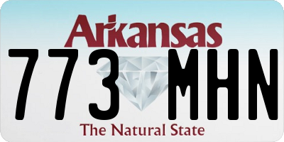 AR license plate 773MHN