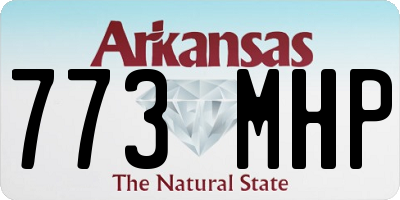 AR license plate 773MHP