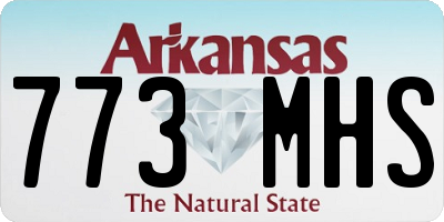 AR license plate 773MHS