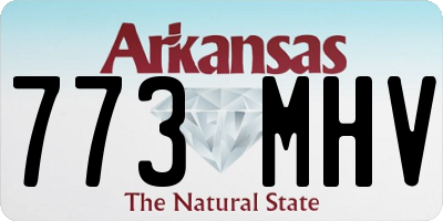 AR license plate 773MHV