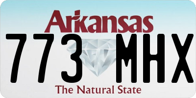 AR license plate 773MHX
