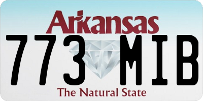 AR license plate 773MIB