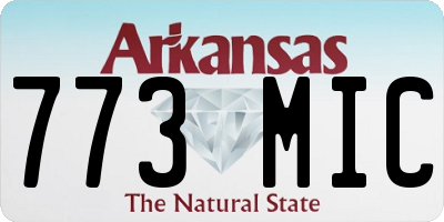 AR license plate 773MIC