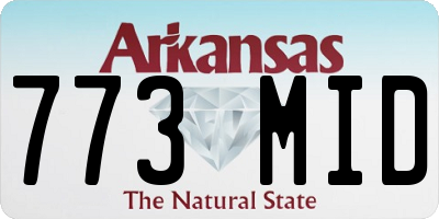 AR license plate 773MID