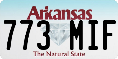 AR license plate 773MIF
