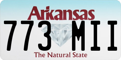 AR license plate 773MII