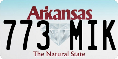 AR license plate 773MIK