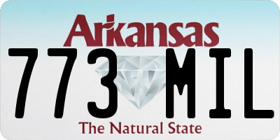 AR license plate 773MIL