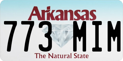 AR license plate 773MIM