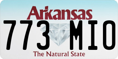 AR license plate 773MIO