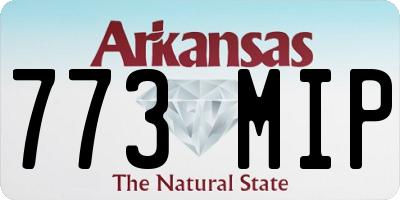 AR license plate 773MIP