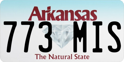 AR license plate 773MIS