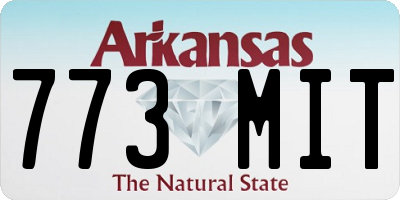 AR license plate 773MIT
