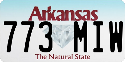 AR license plate 773MIW