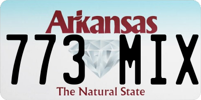 AR license plate 773MIX