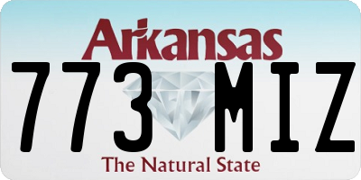 AR license plate 773MIZ