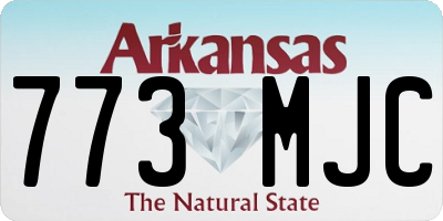AR license plate 773MJC