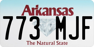 AR license plate 773MJF