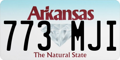 AR license plate 773MJI