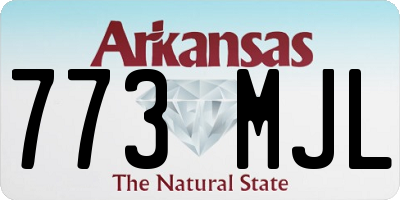 AR license plate 773MJL