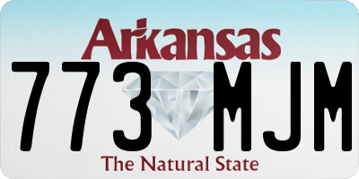 AR license plate 773MJM